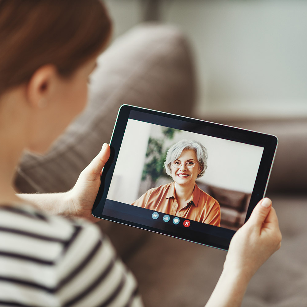 Videotelefonie mit dem Tablet